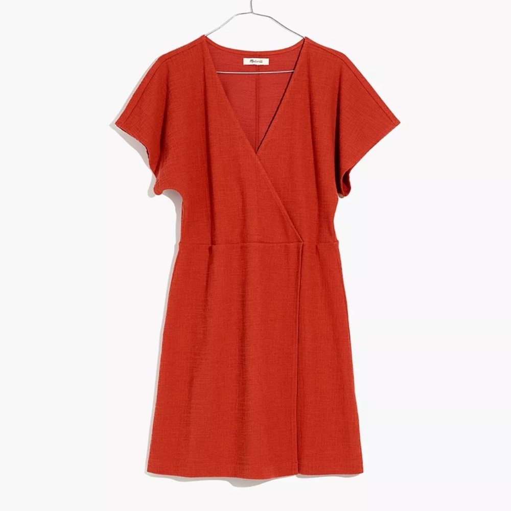 Madewell Cross-Front Flutter-Sleeve Mini Dress In… - image 4